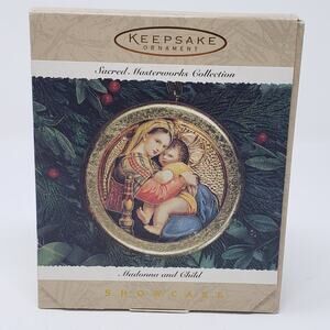 1996 Hallmark Madonna & Child Christmas Holiday Ornament.